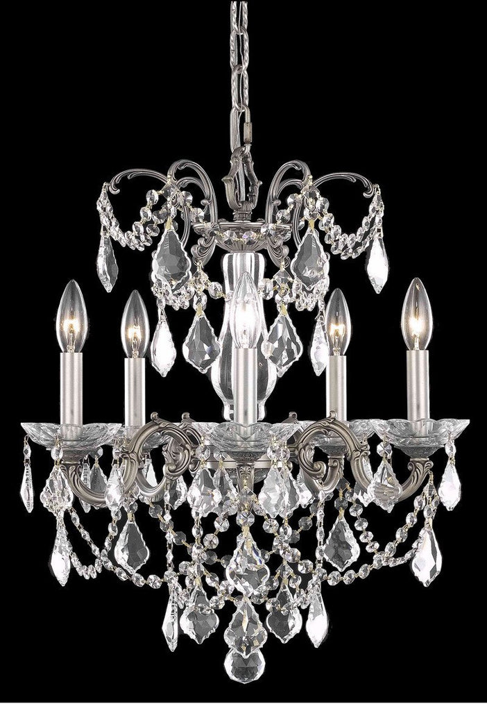 ZC121-9705D18PW/EC By Regency Lighting - Athena Collection Pewter Finish 5 Lights Pendant Lamp