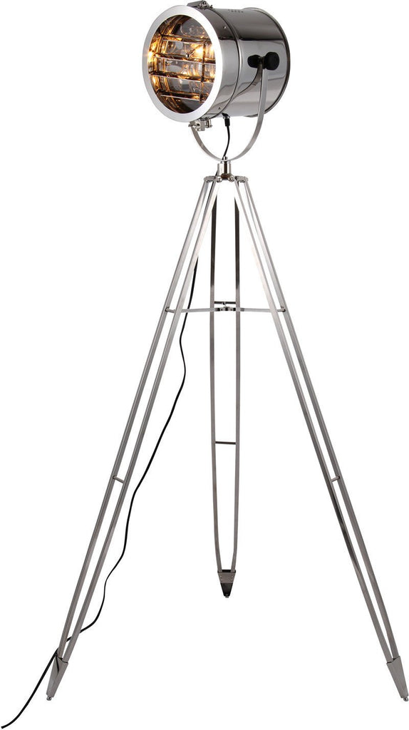 C121-FL1203 By Elegant Lighting - Ansel Tripod Collection Chrome Finish 1 Light Floor Lamp