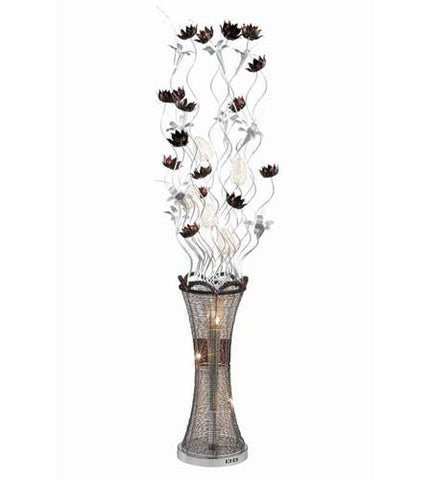 C121-FL4005 By Elegant Lighting South Beach Collection 8 Light Floor Lamp Coffee Finish