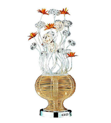 C121-TL206 By Elegant Lighting South Beach Collection 5 Light Table Lamp Gold and Silver Finish