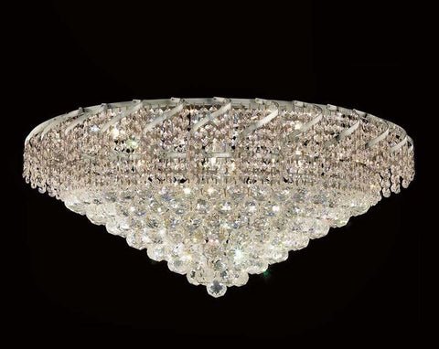 ZC121-VECA1F30C/EC By Elegant Lighting - Belenus Collection Chrome Finish 12 Lights Flush Mount