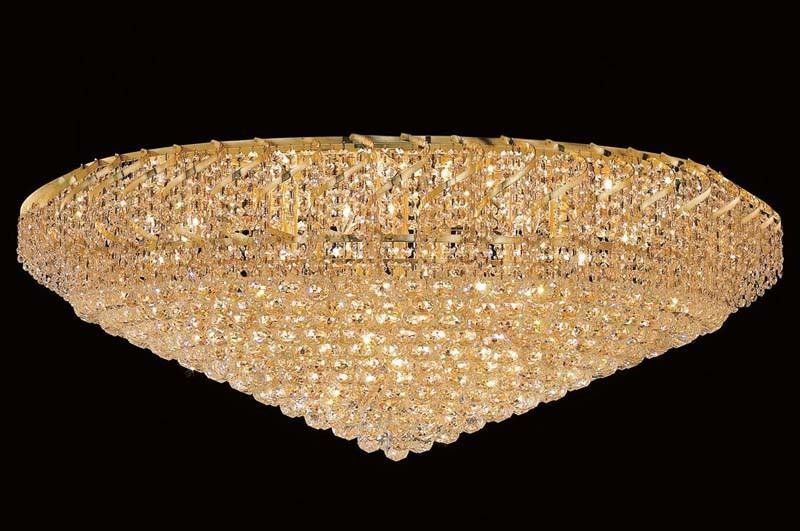 ZC121-VECA1F48G/RC By Elegant Lighting - Belenus Collection Gold Finish 36 Lights Flush Mount