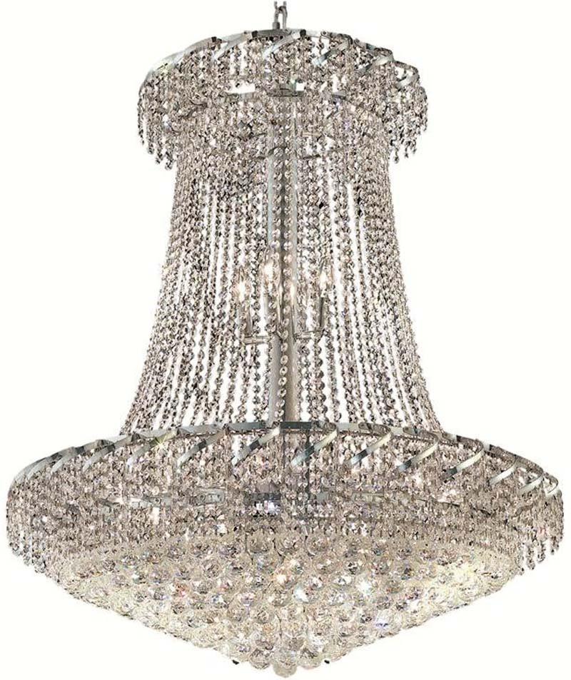 ZC121-VECA1G36SC/EC By Elegant Lighting - Belenus Collection Chrome Finish 22 Lights Foyer/Hallway