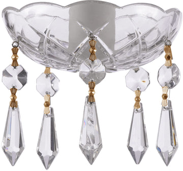 Asfour Chandelier Crystal 30% Lead Crystal Bobeche Bobache Lamp Chandelier Parts Cups with 1.5" Crystal U-Drop CC-AS-103/100G+5EACC-RC401+14MM-G