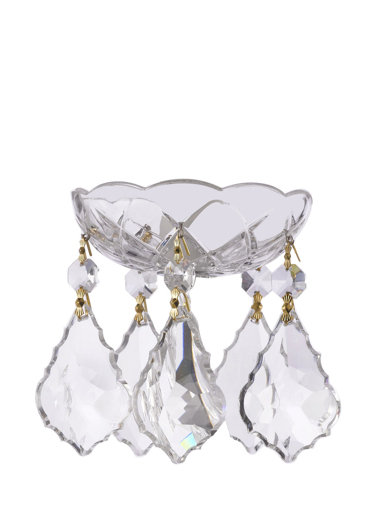 Asfour Chandelier Crystal 30% Lead Crystal Bobeche Bobache Lamp Chandelier Parts Cups with 2.5" High Quality 30% Lead French Pendant Crystals CC-AS-103/100G+5EACC-RC911+1-2.5-CL-G
