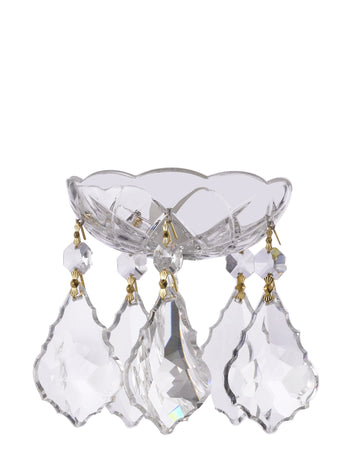 Asfour Chandelier Crystal 30% Lead Crystal Bobeche Bobache Lamp Chandelier Parts Cups with 2.5" High Quality 30% Lead French Pendant Crystals CC-AS-103/100G+5EACC-RC911+1-2.5-CL-G