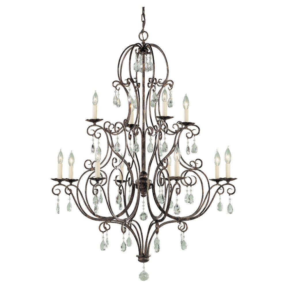 Murray Feiss 12 Bulb Mocha Bronze Chandelier - C140-F1938/8+4MBZ