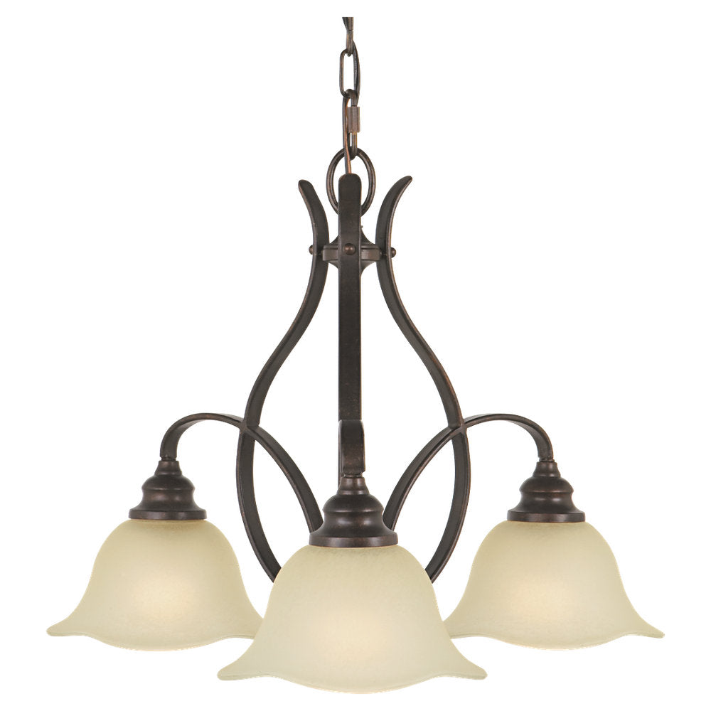 Murray Feiss 3 Bulb Grecian Bronze Chandelier - C140-F2049/3GBZ