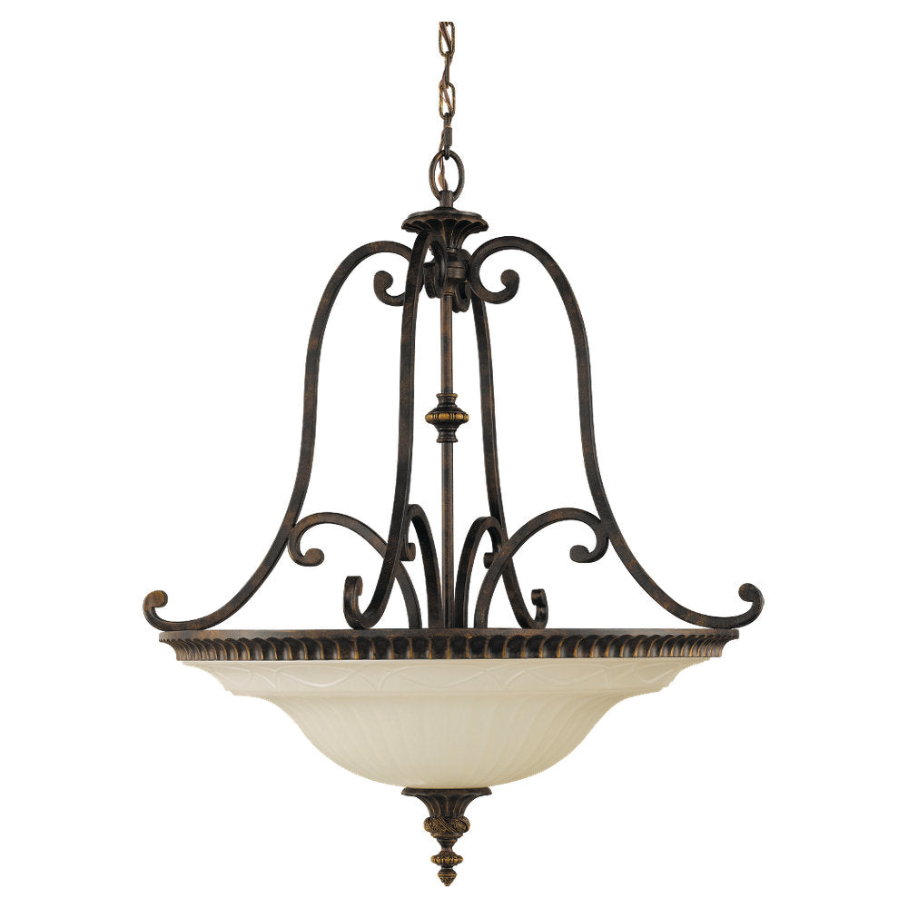 Murray Feiss 4 Bulb Walnut Chandelier - C140-F2222/4WAL