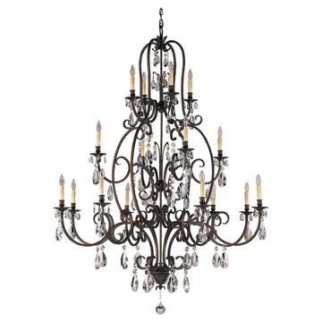 Murray Feiss 16 Bulb Aged Tortoise Shell Chandelier - C140-F2230/8+4+4ATS