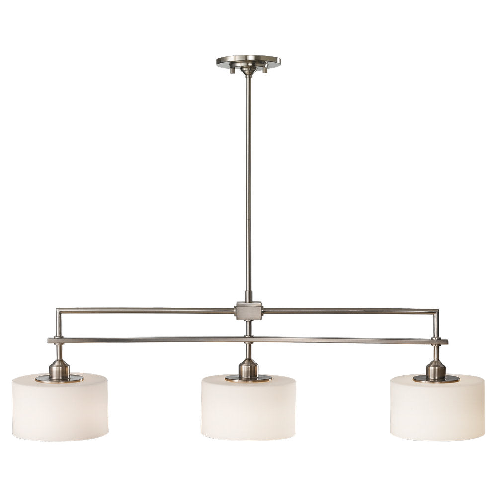 Murray Feiss 3 Bulb Brushed Steel Chandelier - C140-F2402/3BS