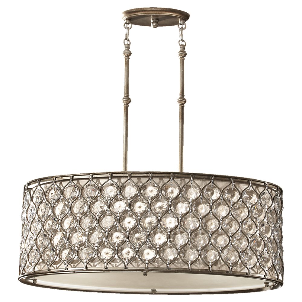 Murray Feiss 3 Bulb Burnished Silver Chandelier - C140-F2569/3BUS