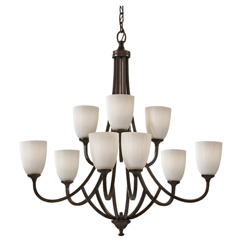 Murray Feiss 9 Bulb Heritage Bronze Chandelier - C140-F2585/6+3HTBZ