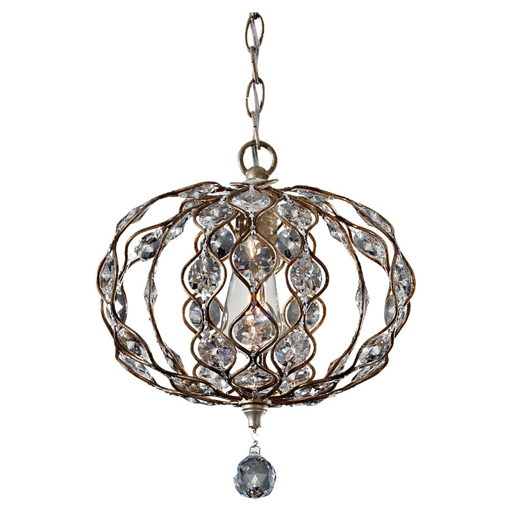 Murray Feiss 1 Bulb Burnished Silver Chandelier - C140-F2742/1BUS