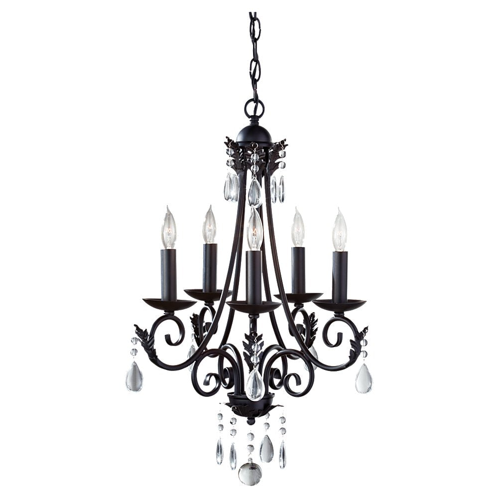 Murray Feiss 5 Bulb Black Chandelier - C140-F2758/5BK