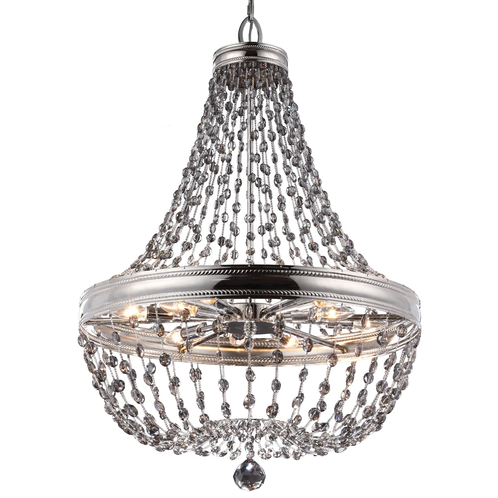 Murray Feiss 12 Bulb Polished Nickel Chandelier - C140-F2914/12PN
