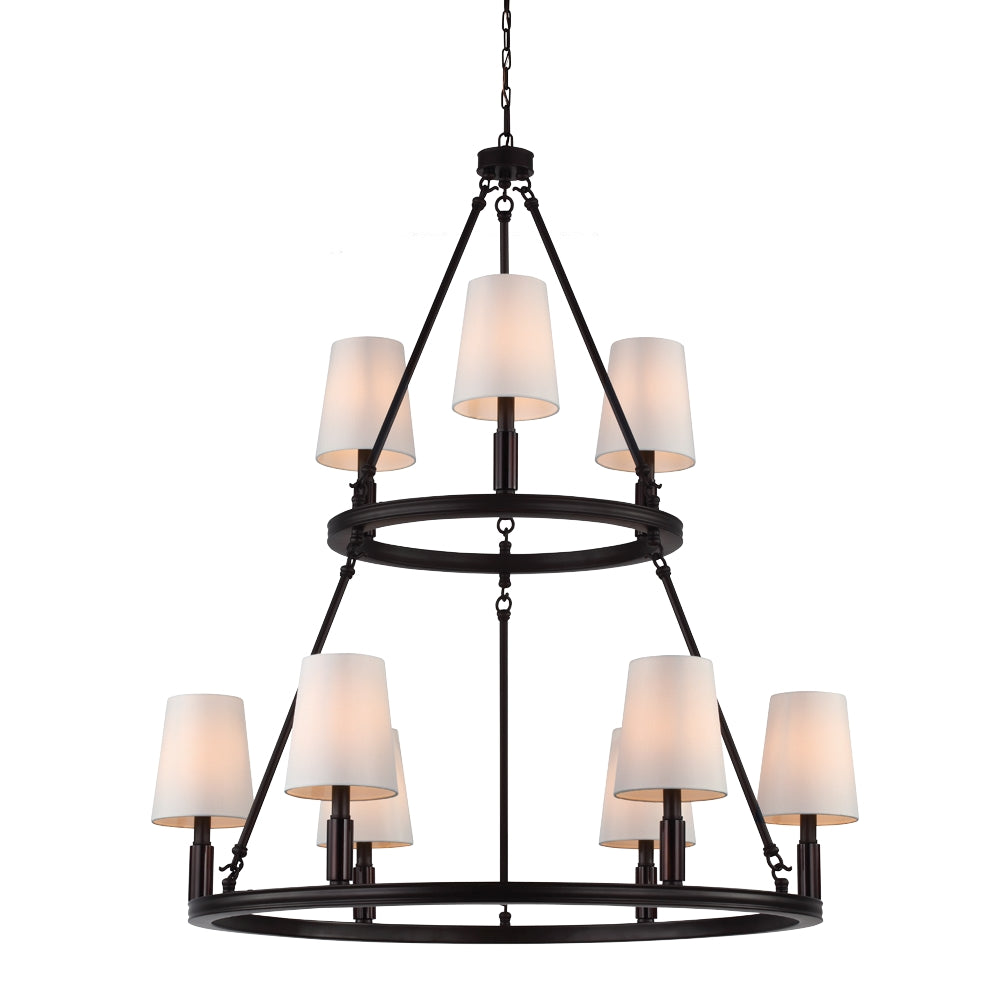 Murray Feiss 9 Bulb Oil Rubbed Bronze Chandelier - C140-F2937/3+6ORB