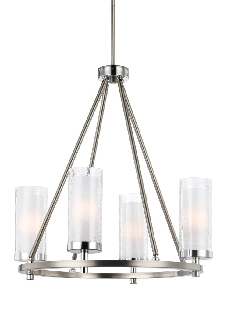 Murray Feiss 4 - Light Chandelier Satin Nickel / Chrome - C140-F2984/4SN/CH