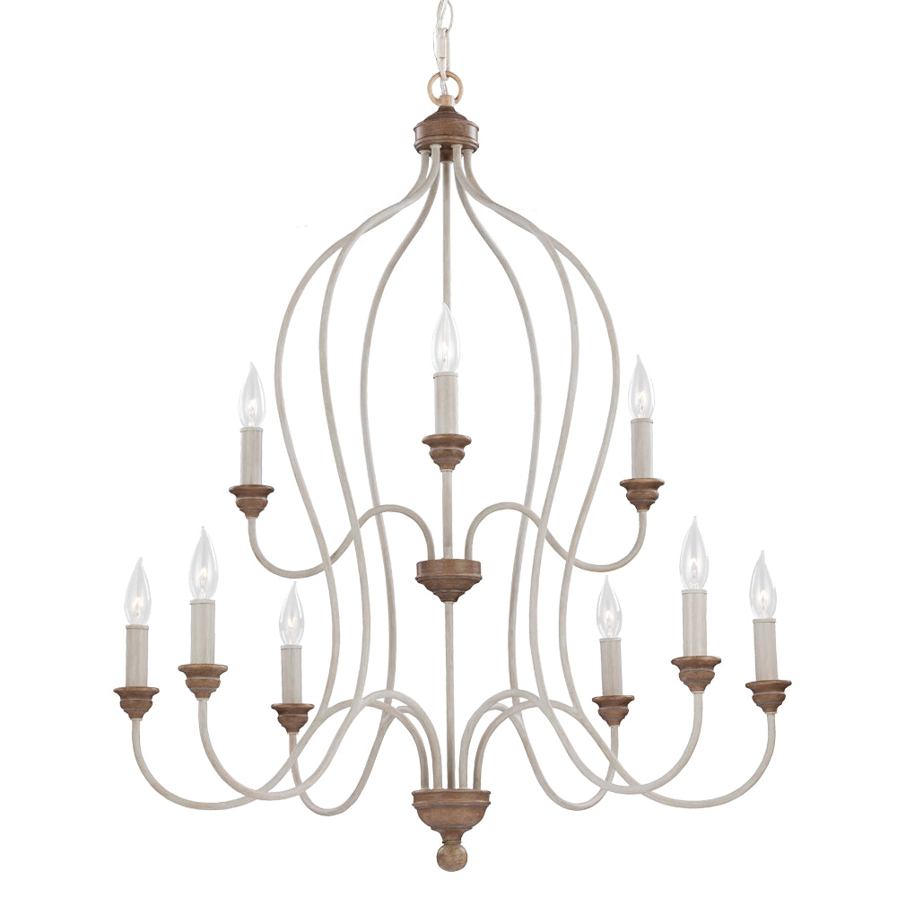 Murray Feiss 9 - Light Chandelier - C140-F2999/9CHKW/BW