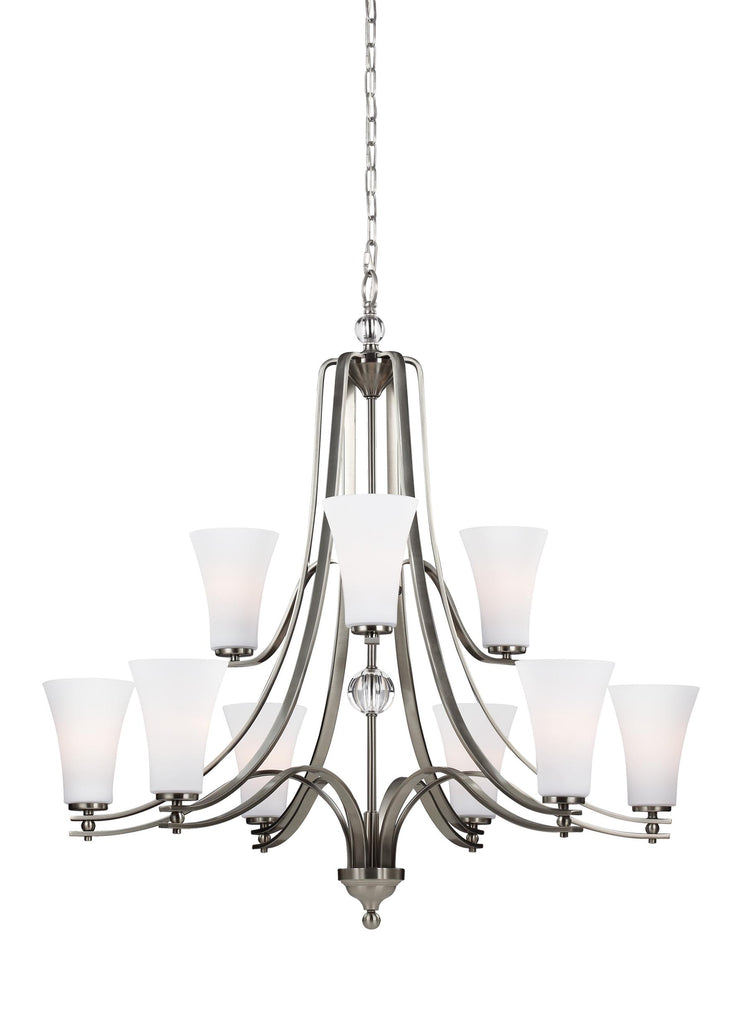 Murray Feiss 9 - Light Chandelier Satin Nickel - C140-F3076/9SN