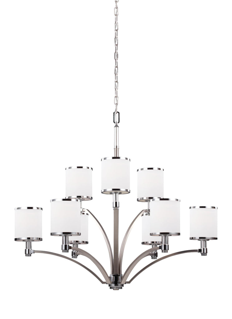 Murray Feiss 9 - Light Chandelier Satin Nickel / Chrome - C140-F3085/9SN/CH