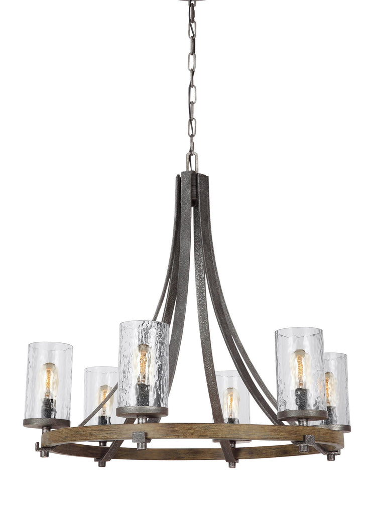 Murray Feiss 6 - Light Chandelier - C140-F3134/6DWK/SGM