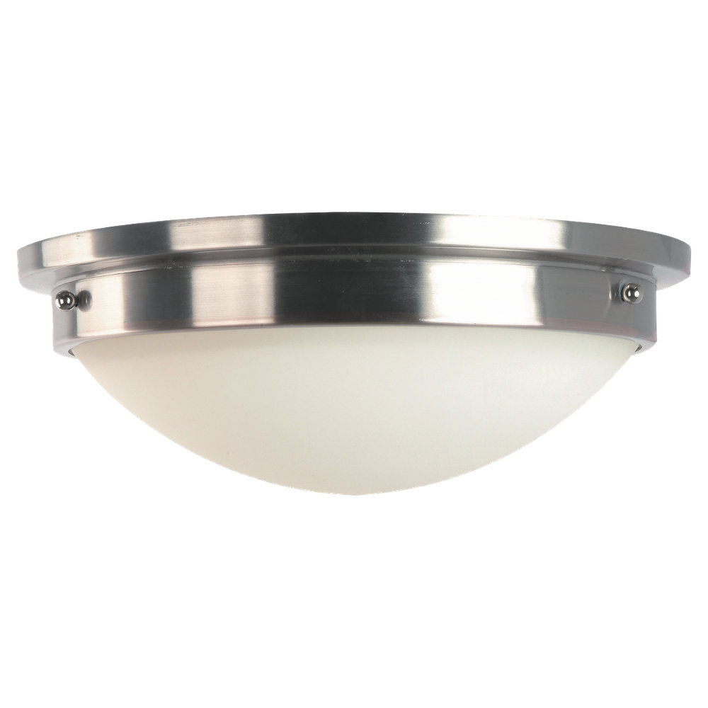 Murray Feiss 2 Bulb Brushed Steel/Polished Nickle Flushmount - C140-FM228BS/PN