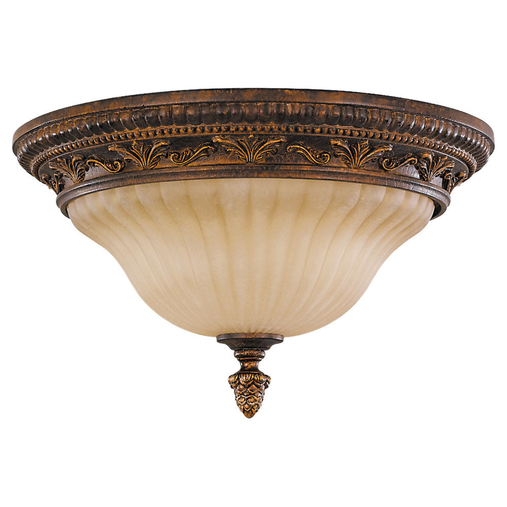 Murray Feiss 2 Bulb Aged Tortoise Shell Flushmount - C140-FM253ATS