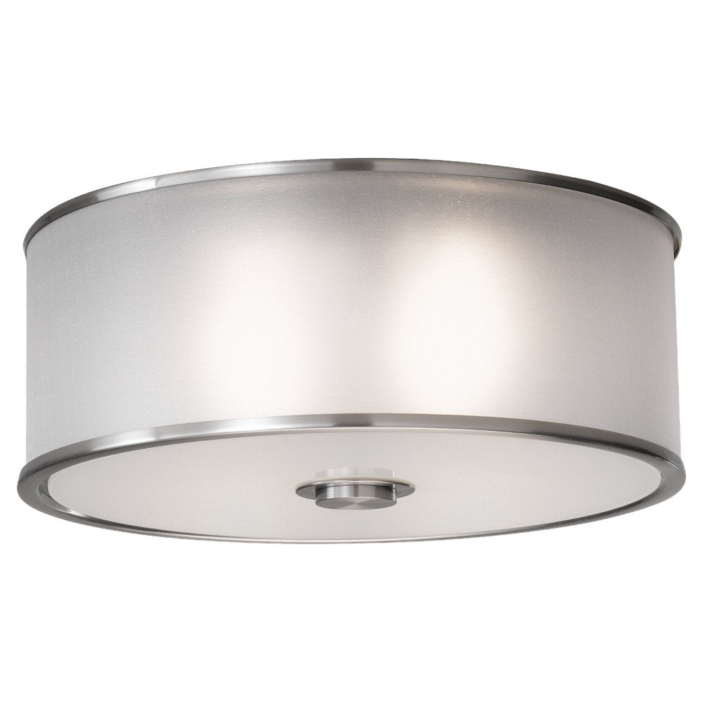 Murray Feiss 2 Bulb Brushed Steel Flushmount - C140-FM291BS