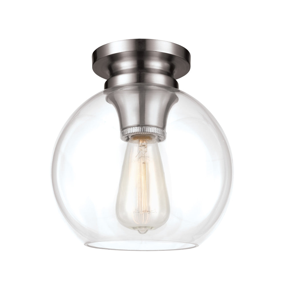 Murray Feiss 1 Bulb Brushed Steel Flushmount - C140-FM403BS
