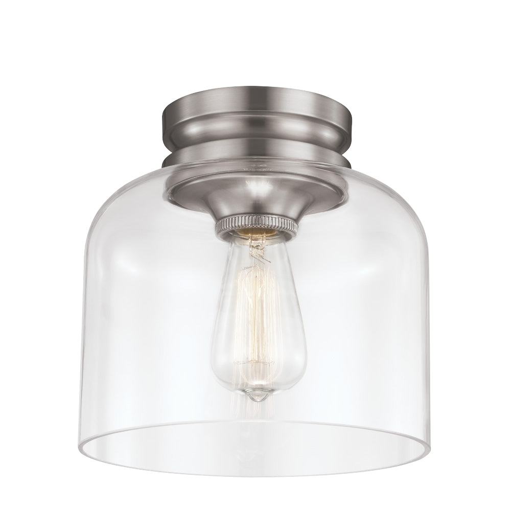 Murray Feiss 1 Bulb Brushed Steel Flushmount - C140-FM404BS
