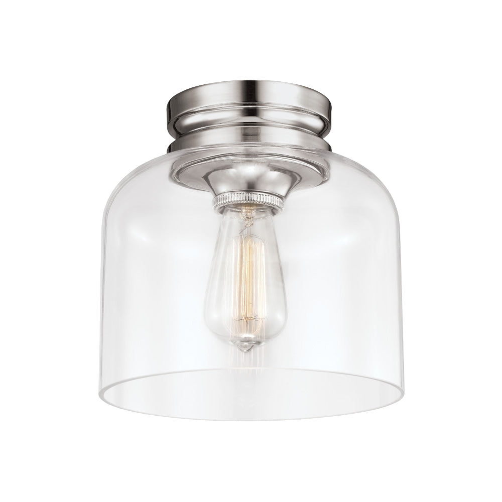 Murray Feiss 1 Bulb Polished Nickel Flushmount - C140-FM404PN