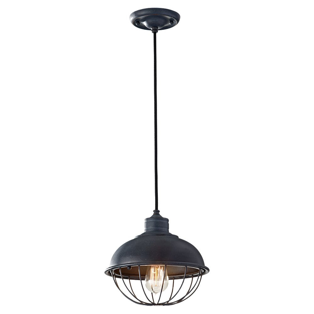 Murray Feiss 1 Bulb Antique Forged Iron Chandelier - C140-P1242AF