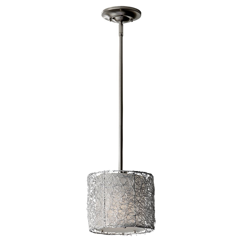 Murray Feiss 1 Bulb Brushed Steel Chandelier - C140-P1250BS