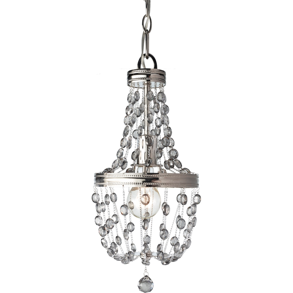 Murray Feiss 1 Bulb Polished Nickel Chandelier - C140-P1279PN