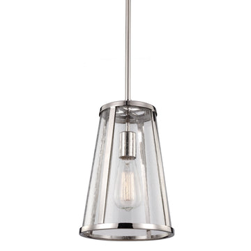 Murray Feiss 1 Bulb Polished Nickel Pendant - C140-P1287PN