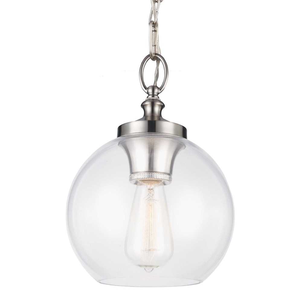 Murray Feiss 1 Bulb Brushed Steel Pendant - C140-P1308BS