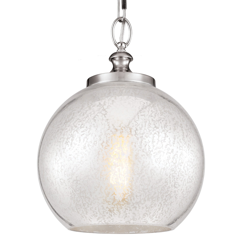 Murray Feiss 1 Bulb Brushed Steel Pendant - C140-P1317BS