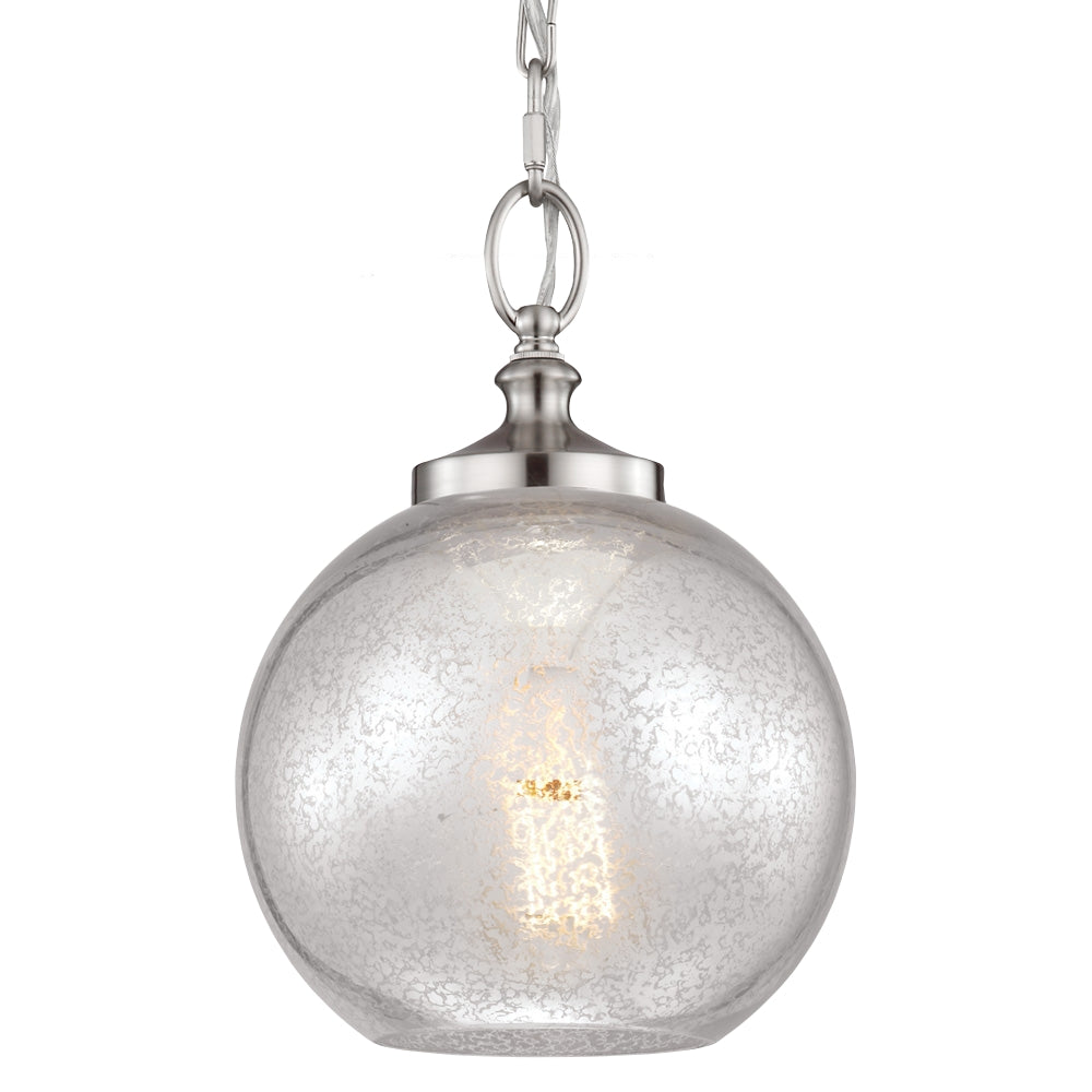 Murray Feiss 1 Bulb Brushed Steel Pendant - C140-P1318BS
