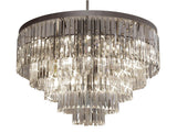 Inspired Odeon Style Empress Crystal Glass Fringe Chandelier Flush Mount Lighting