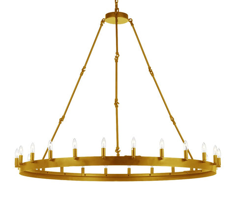 Wrought Iron Vintage Barn Metal Castile One Tier Chandeliers Industrial Loft Rustic Lighting - G7-CG/3428/24