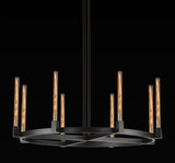 Corsica Round Chandelier 48" Vintage Barn Metal Industrial Loft Rustic Lighting Great for Living Room, Dining Room, Foyer and Entryway - A500-CB/4462/8