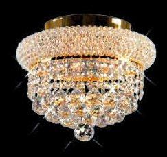 ZC121-V1800F12G By REGENCY - Primo Collection 24k Gold Plated Finish Flush Semi-Flush Lighting