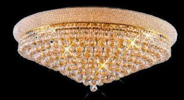 ZC121-V1800F36G By REGENCY - Primo Collection 24k Gold Plated Finish Flush Semi-Flush Lighting