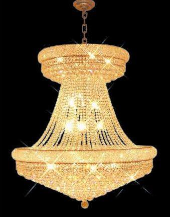 ZC121-V1800G36SG By REGENCY - Primo Collection 24k Gold Plated Finish Chandelier