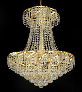 ZC121-VECA1D22G By REGENCY - Belenus Collection 24k Gold Plated Finish Chandelier