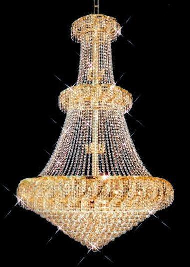 ZC121-VECA1G36G By REGENCY - Belenus Collection 24k Gold Plated Finish Chandelier