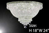 Swarovski Crystal Trimmed Chandelier French Empire Crystal Semi Flush Chandelier H18" X W24" - A500-Flush/Cs/870/9Sw