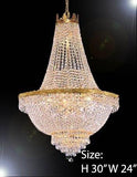 Chandelier Lighting With Swarovski Crystal H30" X W24" - Go-A93-870/9Sw