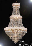 Swarovski Crystal Trimmed Chandelier Empire Chandelier Lighting W/ Swarovski Crystal 30"X50" - A93-448/21Sw